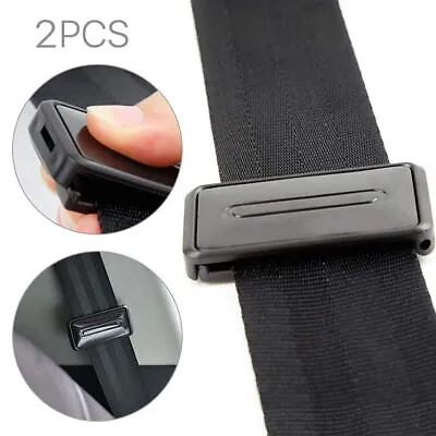 1 Pair Car Seat Belt Stopper Buckle Improves Comfort Safety Adjuster Clips • £7.16