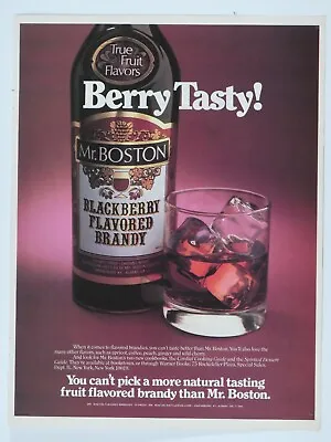 MR. BOSTON Berry Tasty Brandy Vintage 1982 Original Print Ad 8.5 X 11  • $6.95