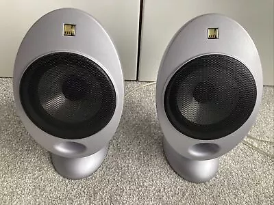 Pair KEF HTS 2001 Home Theatre Series SP3227 Silver Egg Speakers 100w Exc. Sound • £59.99