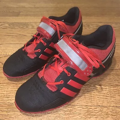 Adidas Adipower Men's Size US 11 Weightlifting Powerlifting Shoes Black Red • $120