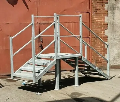 £525 • Buy Galvanised Steel Staircase Gantry Fire Escape With Commercial Handrail & Landing