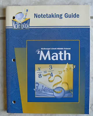 McDougal Littell Middle School Math Course 2gr.7  Notetaking Guide 2004 PB • $3.50