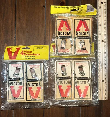 Vintage Victor Animal Trap Co. Lititz PA Mouse Traps Lot Of 12 New In Packaging • $26