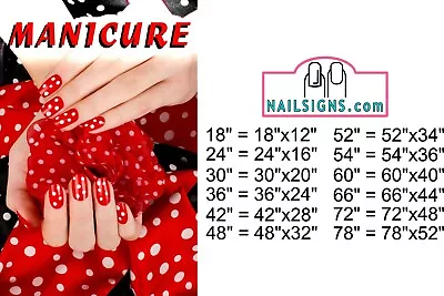 Manicure 15 Perforated Mesh See Through Window Poster Sign Salon Vinyl Vertical • £28.91