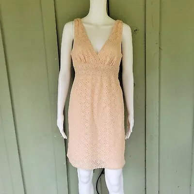 MAX STUDIO MSSP Peachy Beige Lace Dress Small S • $19.99
