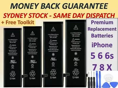 For IPhone 13 Pro / Max 12 11 X 8 7 6  High Capacity Battery Replacement + Tools • $17.69