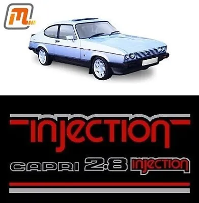 Ford Capri MK3 Decal Stripe Kit 2.8 Complete Injection Silver / Red Up To 1984 • £98.21