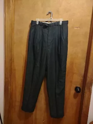 J RIGGINS  Men's Black Slacks Pants 34 M  Rayon Blend • $6.80