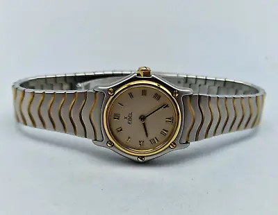 Vintage Ebel Wave Cream Dial Quartz Ladies Watch /m070 • £459