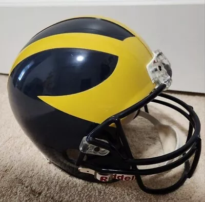University Of Michigan Display Maize And Blue Football Helmet • $74.99