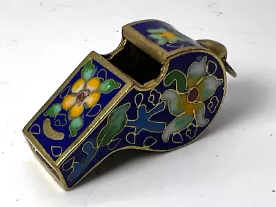 Ornate Vintage Enamel Chinese Blow Whistle • $8