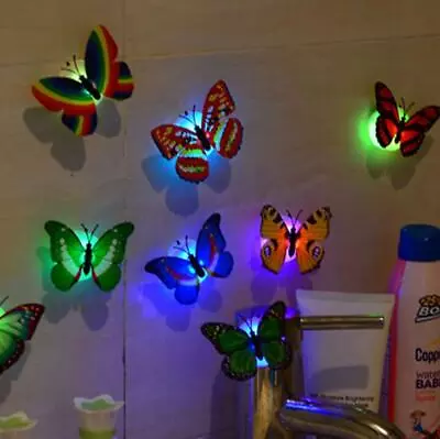 3D Butterfly LED Butterfly Art Design Butterfly Wall Stickers Multicolored • $12.15