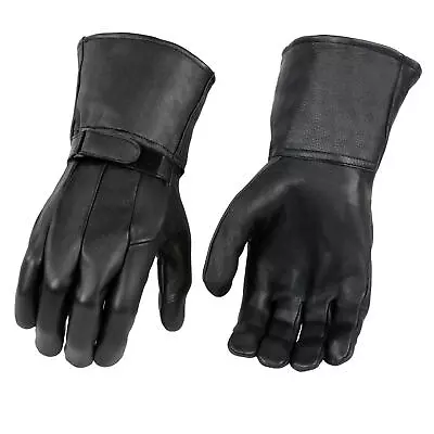 Milwaukee Leather Men's Gauntlet Motorcycle Hand Gloves-Deerskin Unlined • $42.99