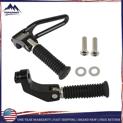 For BMW R18 Motorcycle Rear Foot Rests Black Pegs Pedal Passenger Footpegs Mount • $75.28