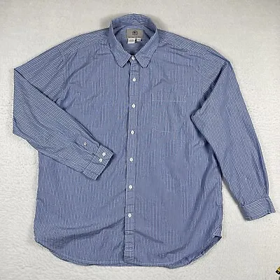 The Territory Ahead Mens Shirt XXL Blue Striped Casual Preppy Outdoors Workwear • $28