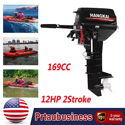 HANGKAI 12HP 2Stroke Water Cooled  Fishing Boat Engine Outboard Motor Long Shaft • $1075