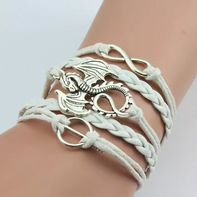 New Braided Bracelet Infinity Friendship Multilayer Charm Leather Bracelets TK41 • $0.01