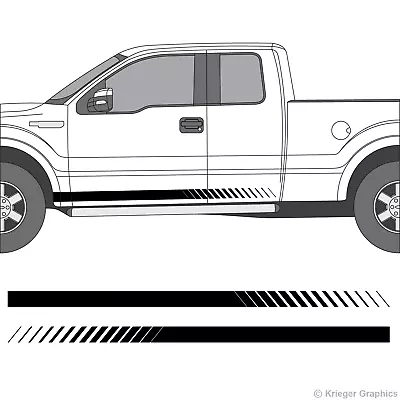 Faded Rocker Panel Racing Stripes 3M Vinyl Decal Kit For Ford F-150 F-250 F-350 • $34.99