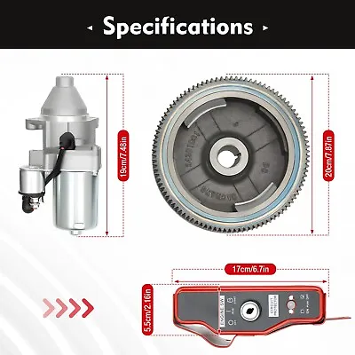 Electric Starter Motor Start Kit Engine Flywheel For Honda GX390 13HP 11HP • £73.95