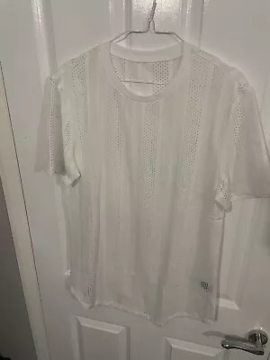 Shein Mens White XL Mesh Style See Through T Shirt • £3