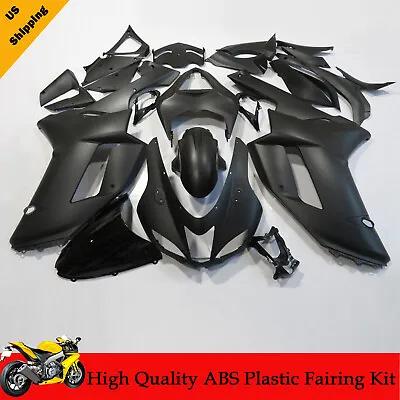 Matte Black Fairing Kit Fit For Kawasaki Ninja ZX6R 2007 2008 ABS Bodywork Kit • $309