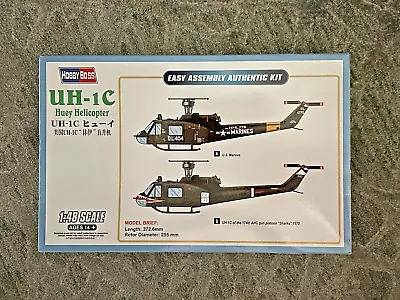 Hobby Boss Uh-1c Huey Helicopter 1:48 Scale Model Kit - New In Box • $29.95