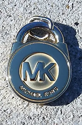 Michael Kors Gold Tone Replacement Fob Hangtag Charm Faux Lock Zipper Pull • $16.95