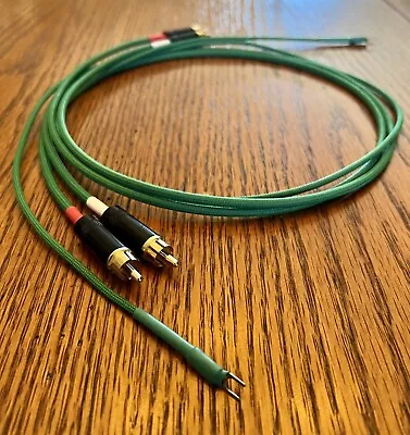 4 Ft. Turntable Phono RCA Cables W/Gnd JMB CABLE CO.  Dual AR Project Vpi • $59.99