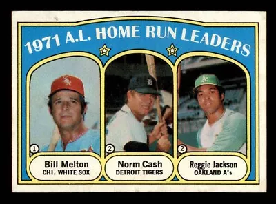 1972 Topps Baseball #90 A.L. Home Run Leaders Jackson EX *d5 • $10