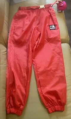 New Balance X Staud Womens Track Pants Fiery Red Joggers W Mini Pink Purse Small • $89.95