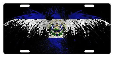 EL SALVADOR Flag Custom License Plate Salvadoran Emblem  Eagle Version # 5 • $13.57