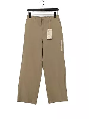 MUJI Women's Trousers L Brown 100% Cotton Wide-Leg Chino • £23.60