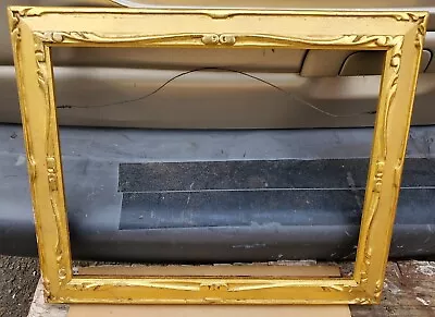 Antique Victorian Era Lemon Gold Gilt Picture Frame Fits 11” X 14” • $39.99