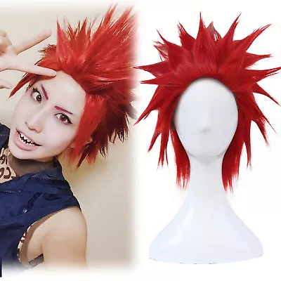 BNHA MHA My Hero Eijiro Kirishima Short Red Cosplay Wig • $10.99