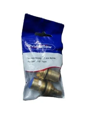 Primaflow  Ceramic Tap Glands - 7mm Spline 3/8  - 1/2  Tap Replacement Pair • £12.99