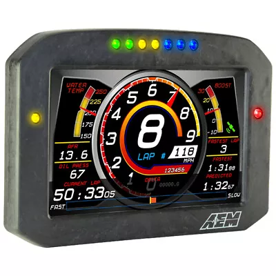 AEM 30-5700F CD-7F Flat Panel Non-Logging/ Non-GPS Color Racing Dash Display Kit • $2256.58