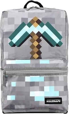 Minecraft Backpack With Pickaxe Print - School Laptop Book Bag - Kids Gifts • $39.95