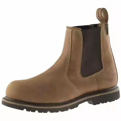 Buckbootz B1151SM Safety Dealer Boots Brown (Sizes 6-13) Men's Work Light Brown • £75.75