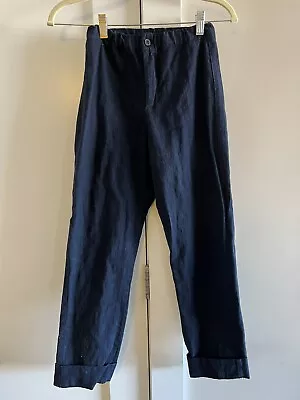 $4.90 • Buy Blue Cotton Linen Style Brandy Melville Pants