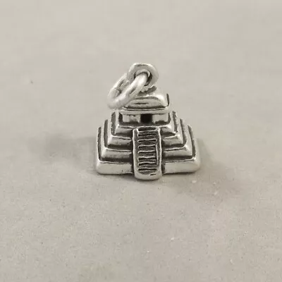 .925 Sterling Silver MAYAN PYRAMID CHARM NEW Mexico Guatemala 925 Pendant TM30 • $13.75