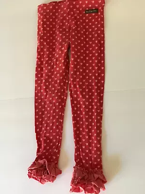 USED 6 Matilda Jane I Heart You Legging Red Pink Hearts • $23.99