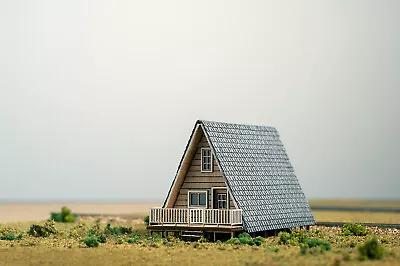 Laser Cut N Scale A Frame House KIT • $18.95