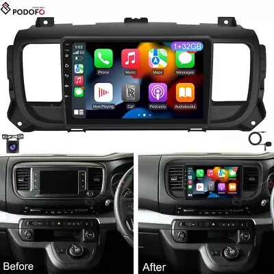 9  Android 13 Car Stereo Radio Carplay GPS Navi For Peugeot Expert Toyota Proace • £129.99