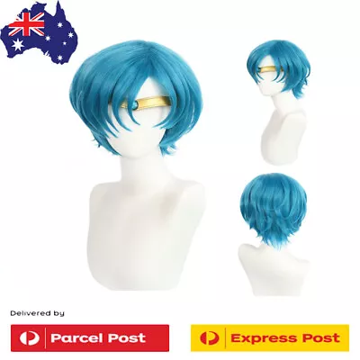 Sailor Moon Mercury Mizuno Ami Cosplay Short Blue Heat Resistant Synthetic Wig • £21.37