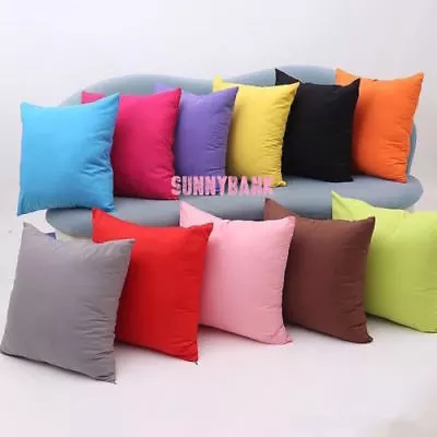 60 X 60cm Solid Colour Cushion Cover 100% Cotton Canvas Home Throw Pillow Case • $14.99