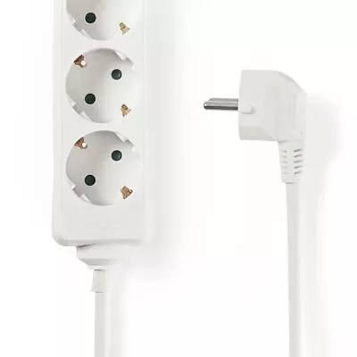 £13.92 • Buy Extension Lead European F Schuko Mains Power 3 Gang Way Plug Socket 1.5m White
