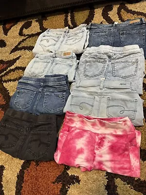 Girls Justice Jeans & Jeggins Lot Of 7 Size 14/14S EUC • $50