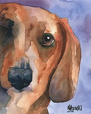 Dachshund Dog 11x14 Signed Art PRINT From Painting RJK • $31.50