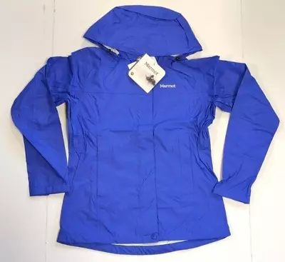 MARMOT Precip Womens S Rain Parka/Jacket/Coat/Shell Blue/Purple NEW • $69.99