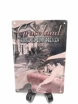 $6.90 • Buy Graceland Home Of Elvis Presley 8” X 11.5  Metal Sign Sideburns Car Memphis
